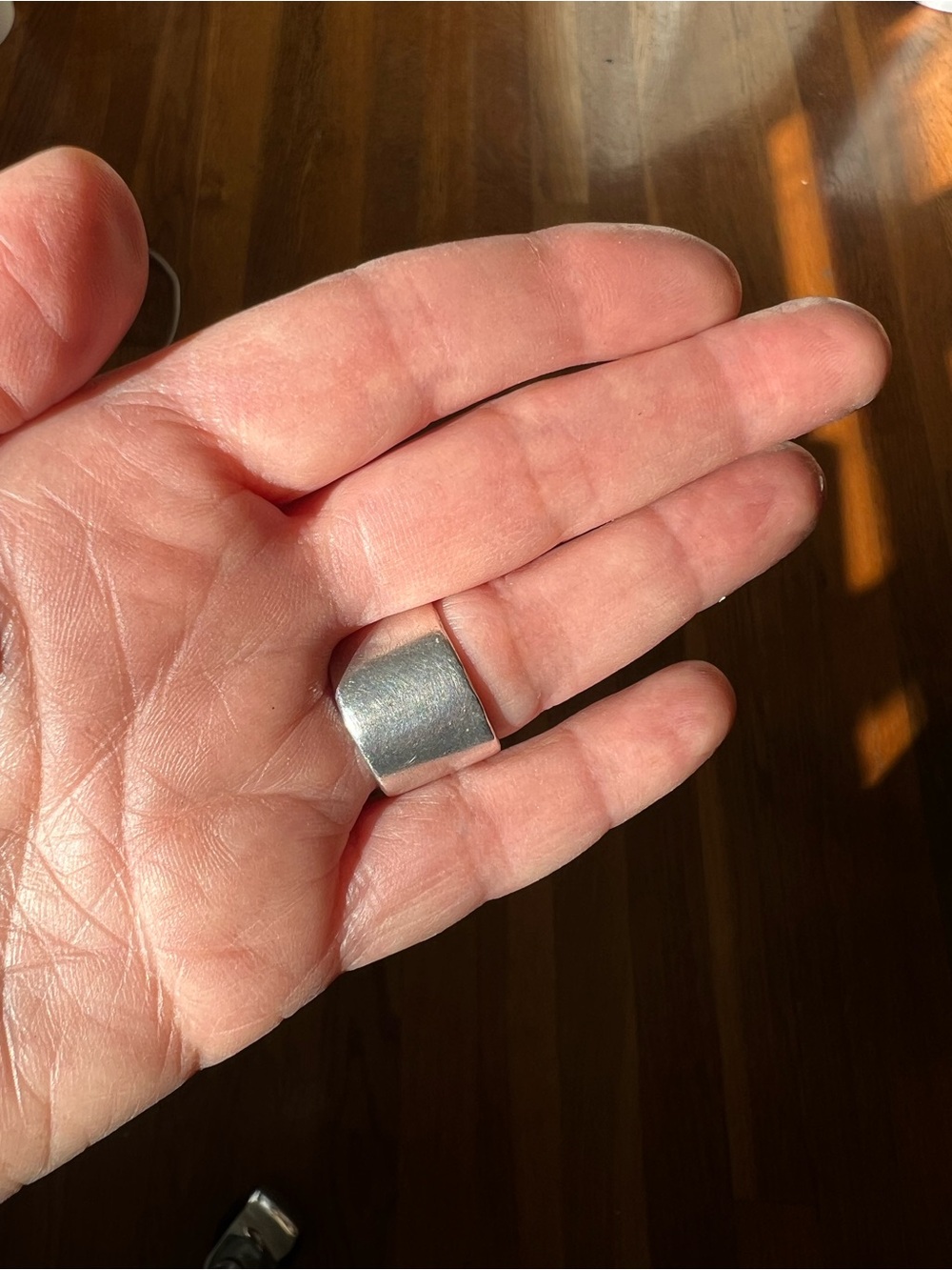 Sterling Silver Wide Band Ring - Unbranded